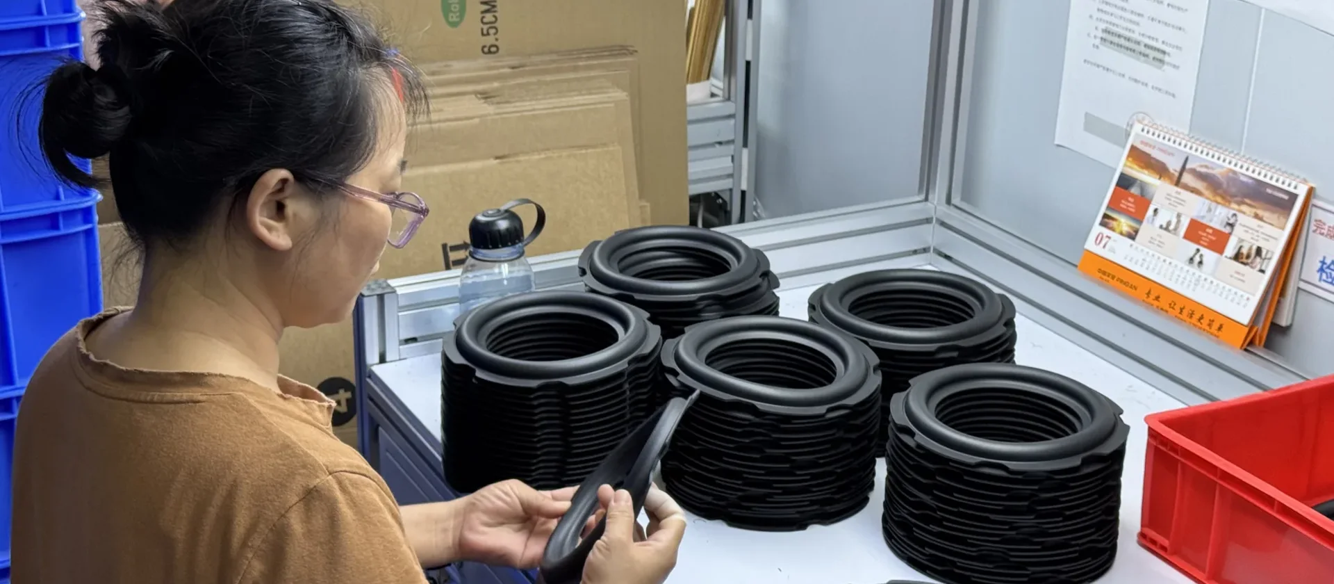 Documented inspection and quality control for speaker components